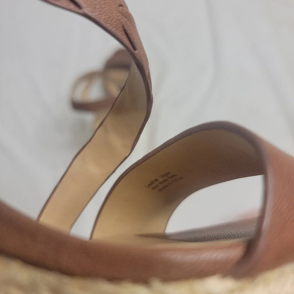 Joe's | Rane Wedge Brown Leather Ankle Strap size 9.5 - Picture 11 of 13